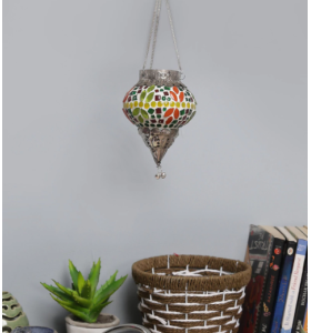  Metal & Glass Tea Light Holder